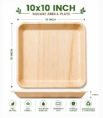 10x10 Inch Areca Leaf Square Plate