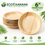 6 Inch Round Biodegradable Plates - Image 2