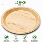 12 Inch Round Biodegradable Plates