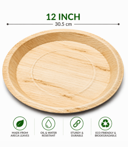 12 Inch Round Biodegradable Plates