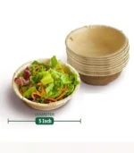 5 Inch Round Areca Palm Leaf Bowls - Image 2