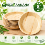 8 Inch Round Biodegradable Plates - Image 2