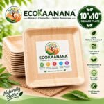 10x10 Inch Areca Leaf Square Plate